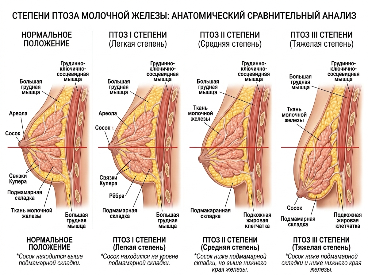 Степени птоза и их значение